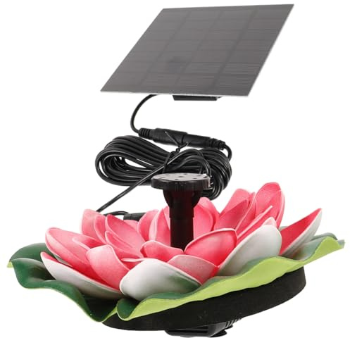 UPKOCH Lotusförmiger Solarbrunnen Schwimmender Gartenbrunnen 6.50X5.91X1.57In Solar Springbrunnen Für Teich Wasserlandschaft Außenbereich Dekoration