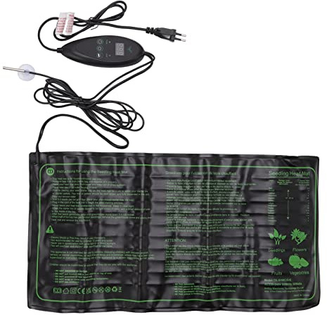 Mujera de Calor de plántula de 30 W, Temperatura de 6 Engranajes a Prueba de Calentamiento hidropónico de Salpicaduras Ajustables para germinación en el Invernadero de Invernadero