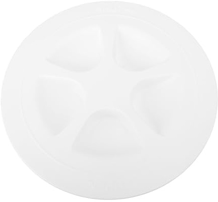 Klanata Piastra Rotonda 6 Pollici per Ponte per Barca, Copertura per Boccaporto di Ispezione Marina in ABS con Coperchio Rimovibile per Yacht, Kayak e Barche - Nero (Bianco)