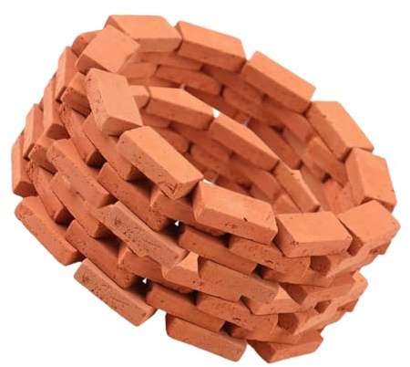 minkissy 16 in Argilla Rossa 250 Pezzi, Mattoni da Costruzione in Miniatura per Casa delle Bambole, Accessori Modellismo per Diorami e Decorazioni Fai da Te