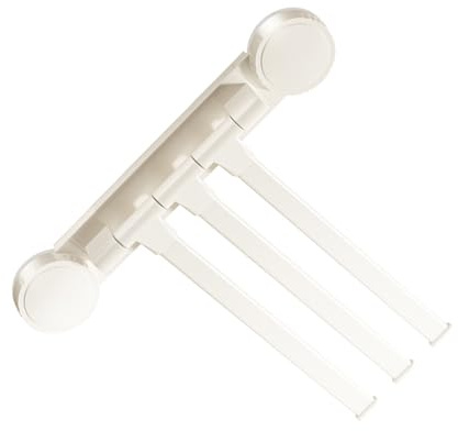 Easy Installion - Toallero con ventosa de doble barra que gira el accesorio del hogar para inquilinos y sin dañar la mayoría de los toalleros de pared con ventosa