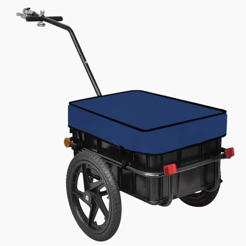 Rimorchio per bicicletta per bambini, carro posteriore con gancio di traino, carrello pieghevole a mano, capacità di 49,9 kg, per attività all'aperto e viaggi