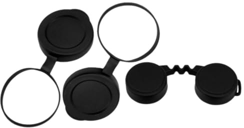 TOVINANNA Protective Rubber Binocular Objective Lens Caps Black Replacement Covers for Eyepiece and Objective Lens Simple to Remove and Sturdy