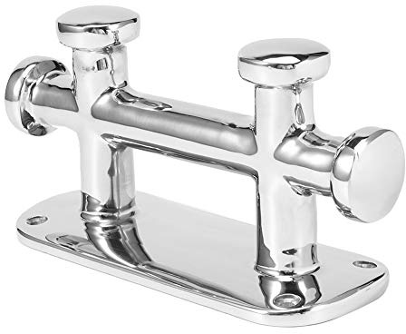 Cryfokt Marin Dubbelkorspollare, Heavy Duty 316 Båtklocka i Rostfritt Stål, med Hög Polerad Yta och Korrosionsbeständighet, för Dockningsförtöjning Bitt Deck Hardware 14,5x6,1x8