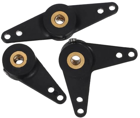 SOLUSTRE 3pcs Marine Rudder Tiller Arm Set for Rc Model Boats, Lightweight Nylon and Copper Material with L-shape and Straight Design, Enhanced Stability for Hobby Yacht Remote Control