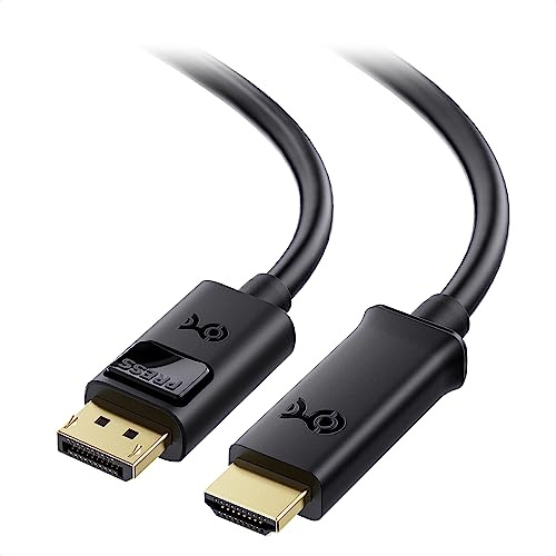 Cable Matters Unidirectional DisplayPort to HDMI Cable - 10ft, Gold-Plated DP to HDMI Cable, Display Port to HDTV/Monitor/Projector Conversion Cord
