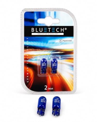BLUETECH 2St Innenbeleuchtung,Kofferraumbeleuchtung W5W / T10 5W 12V mit 5000 Kelvin Xenon Optik.Kein Fehler im BC
