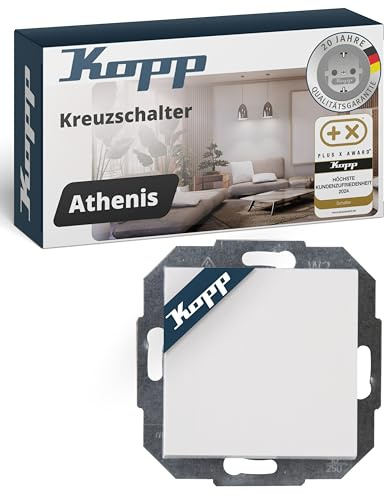 Kopp Interruptor en Cruz, Athenis, Color Blanco Puro, 587729088