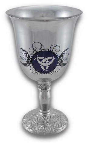Lustrous Stainless Steel Triple Moon Chalice
