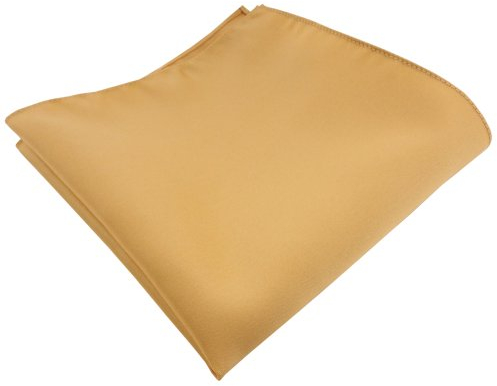 TigerTie Satin Einstecktuch in gold Uni einfarbig