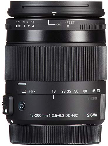 Sigma 885101 18-200mm F/3.5-6.3 DC OS HSM Lens for Canon, Black
