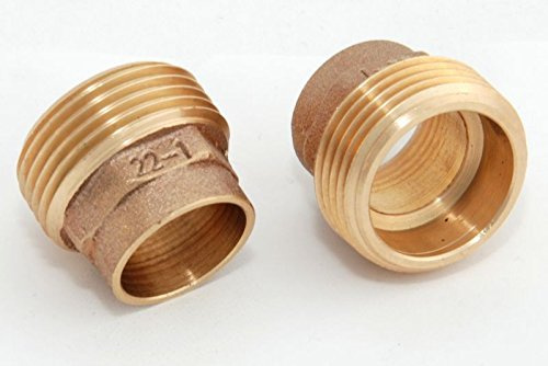 Red Nippel i/a 22mm - 1' / 4243g, Rotguss (VE 2 Stk) Rotgussfitting red brass gunmetal, Klimaanlage Klimatechnik Wasser Heizung Gas Solar heating refrigerant