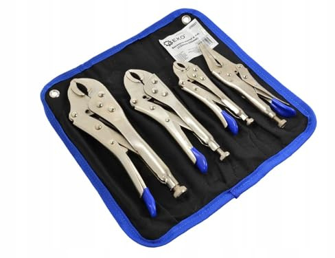 Geko g10221 Gripzange Set 4 Stück 125 mm – 250 mm, mehrfarbig