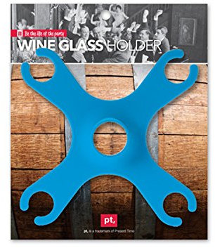 Trendfinding - Supporto per 4 Bicchieri da Vino Blu