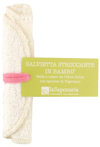 La Saponaria | Salvietta struccante in bambù, Salvietta rimuovi trucco in bambù lavabile e riutilizzabile, 1pz