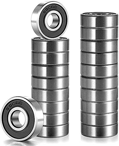 20 Stück Kugellager Rillenkugellager 608 2RS Kugellager Skateboard Metall Double Shielded Miniatur Rillenkugellager für Skateboard, Roller, Inline Skates 8 * 22 * 7mm
