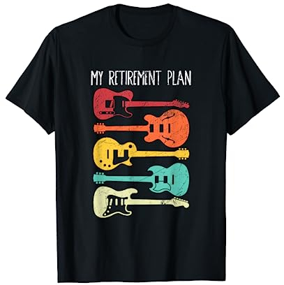 Ruhestandsplan für elektrische Gitarre Musiklehrer T-Shirt