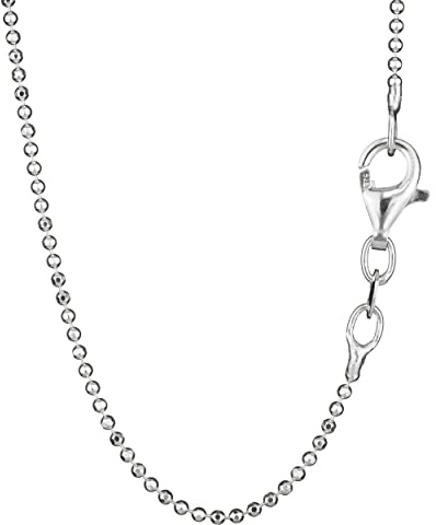 NKlaus Collier Kugelkette diamantiert (38cm - 80cm) 925 Silber Breite: 1,2mm Halskette