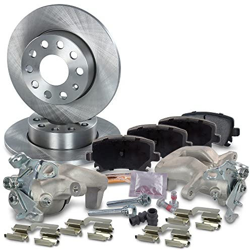 ATEC Germany Bremsenset Hinterachse inkl. Bremsscheiben Ø 256 mm Voll + | Kompatibel mit: AUDI A3, A3 Sportback, SEAT ALTEA, TOLEDO III, SKODA OCTAVIA II, OCTAVIA II Combi, SUPERB II, SUPERB II Kombi