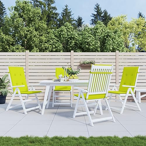 ZEYUAN Gartenstuhlauflagen 4 STK Sitzauflagen Gartenmöbel, Gartenstuhlauflagen, Hochlehner Auflagen, Auflagen Hochlehner, Stuhlauflagen, Hellgrün 120x50x3 cm
