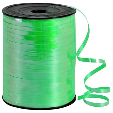 457m Cinta para Globos Regalos Verde 5mm Ancho,Cinta Rizar Brillantes Holográfico para Globos Envolver Regalos Lazo Ramo,Decorativa Manualidades Vestidos Boda Fiestas Navidad Cumpleaños Florista