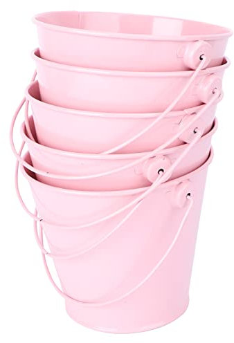 Amosfun 2sets Mini Eimer Weißblech Blumentopf Griff Für Hochzeit Größe Lagerung Container 5 Stücke * 2