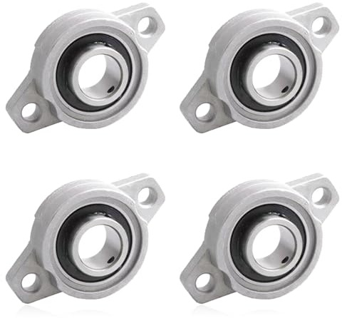 Kugellager Lagerbock,4 Stück Gehäuselager Vertikale Stehlager Zinklegierung Flanschlager Kugellager Lagerbock Welle Gehäuselager für Achse Welle Maschine,3D - Drucker,Innendurchmesser (10mm)