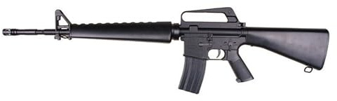 Saigo Defense Fucile Airsoft M16-A2 / Modello a Molla/Colpo Singolo/Materiale: plastica ad Alta Resistenza/Colore: Nero/Potenza 0,5 Joule