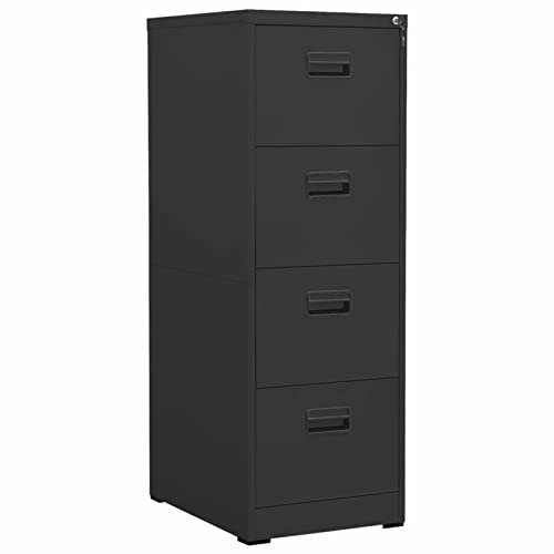 ZEYUAN Aktenschrank, Metallschrank, Werkstattschrank, Werkzeugschrank, Büroschrank, Lagerschrank, Garagenschrank, Stahlschrank, Anthrazit 46x62x133 cm Stahl