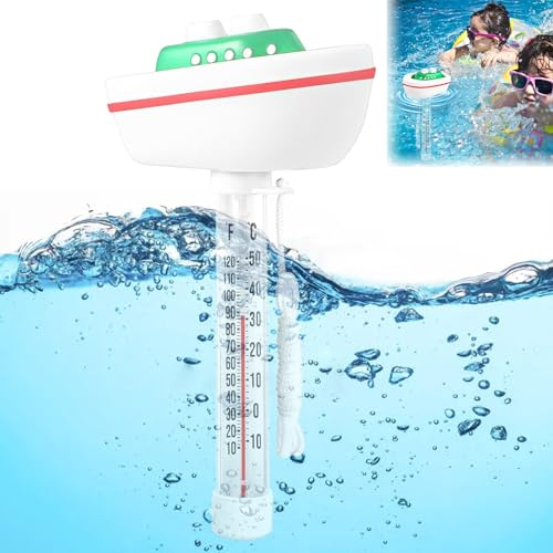 Schwimmende Pool Thermometer Wasser Temperatur Leicht Ablesbar Weiße Yacht | Tiere Wasser Temperatur, Poolthermometer, Innen und Außen Pool, Aquarien Fischteiche, Thermometer Yacht