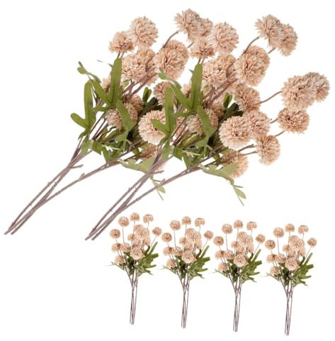 Alipis 6st Künstliche Künstliche Löwenzahnblüten Elegante Kunstblumen Künstliche Knopfblumen Künstlicher Hochzeits-Layout- -Picks Seidenblume Mini Plastik