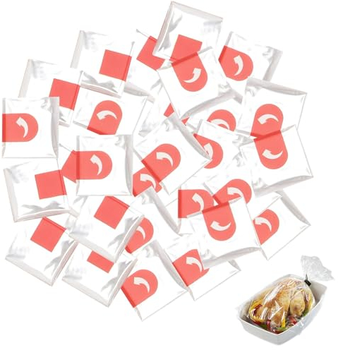 XUTONG Borse per forno - Borsa per arrostire tacchino, 50 pezzi, per cuocere per carne, pollo pesce, verdure, formaggio alla griglia borsa per spruzzare tacchino, sacchetto trasparente