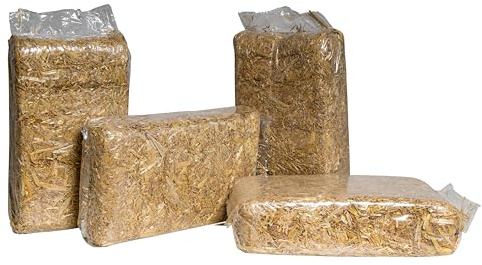 agrar-store Stroh in handlichen 1 kg-Beuteln Einstreu Futter Meerschweinchenstroh Kaninchen (4, Kilogramm)