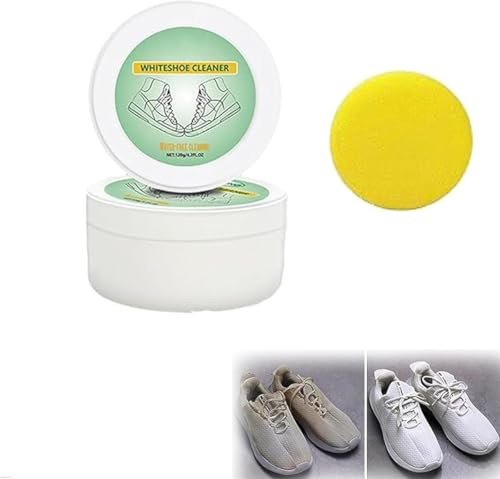 Ashopfun White Shoe Cleaner,Multi-Effect White Shoe Cleaning Cream,Multipurpose Cleaning Cream for Shoes,Shoes Multifunctional Cleaning Cream,White Shoe Cleaning Cream,Water-Free Cleaning (1 Pcs)