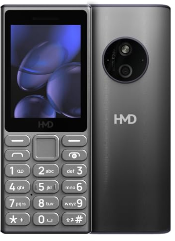 HMD 110 4G Keypad Phone with YouTube, Built-in Scan & Pay UPI App, Rear Camera, Long-Lasting Battery, Type - C Charging, Wireless FM Radio | Titanium