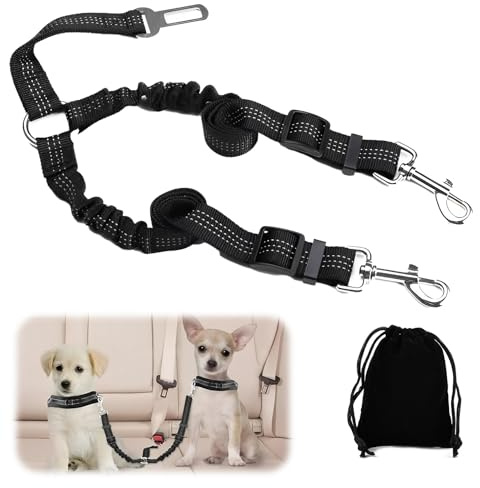 2 in 1 Anschnallgurt Hund Auto, Hundegurt Auto, Hundezubehör, Hunde Anschnallgurt Auto, Hundeanschnaller Fürs Auto, Hundegurt Auto Rückbank, Autogurt Hunde, Sicherheitsgurt Hunde Für Auto