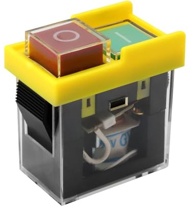 Maschinenschalter 250V Binghe Elektromagnetischer Schalter, KJD6 250V 6A Universal Sicherheitsschalter Schutzklasse IP55 Maschinenschalter Wasserdicht Magnetisch Geeignet für Kleine Elektrowerkzeuge