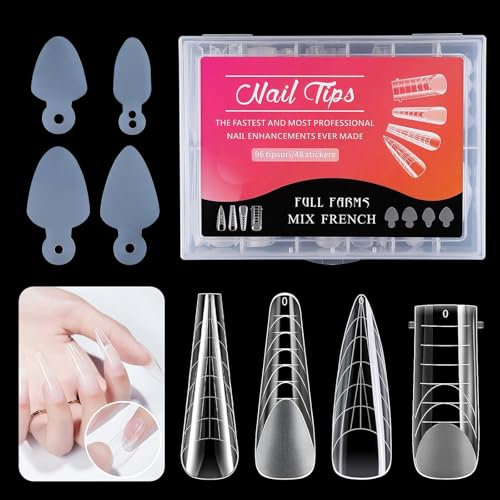 MIMIROOM 144 Stücke Dual Nail Forms Set,4 Formen Nagelverlängerung Verlängerung Nagel Gel Formen Nägel Set,Profi Nagelverlängerung Polymer Gel Nägel Verlängerungsform mit Skala,Nail Art Extension Tool