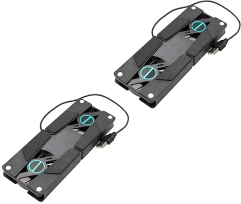 NUOBESTY 2pezzi Base Raffreddamento Per Laptop Dispositivo Raffreddamento Base Antiscivolo Per Notebook e Laptop Gioco Due Ventole Silenziose