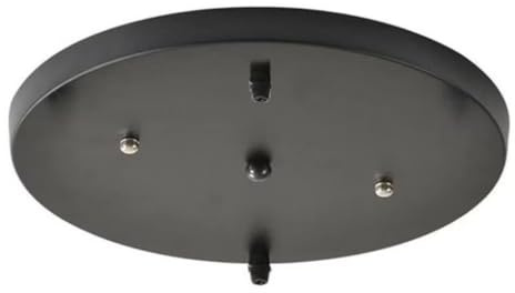 DESHOME Ø 20cm Lampenbaldachin 2 Loch Baldachin Lampe Schwarze Metall Deckenrosette Matt Abdeckung Baldachin für 2 Lampen Kabelabdeckung Deckenbaldachin, für Hängeleuchte Deckenleuchte