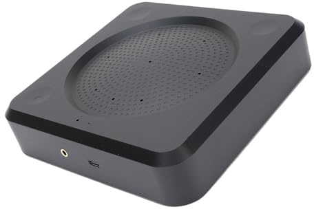 Bewinner Conference USB Microphone, Speakerphone Noise Reduction, 3.5mm Omnidirectional Condenser PC Mic for Video Conference, Recording, Skype, Online Class