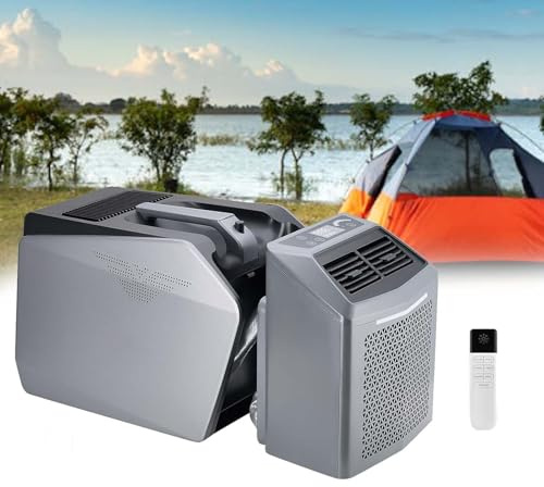 Portable Air Conditioner 6000 BTU with Remote Control, LED Touch Display, Perfect for Camping, RV, Bedroom Use - Efficient Cooling & Energy-Saving Design