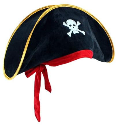 Snhauxinfa Piratenhut,Piraten Hut,Mittelalter Pirate Herren,Piratenkostüm Damen Kostüm Costume,Zubehör Accessoires,Hat Kopfbedeckung Männer für Coplay Piraten-Zubehör
