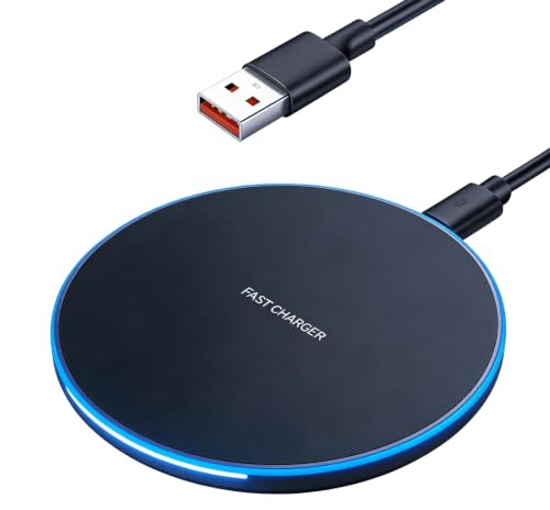 35W Fast Wireless Charger Wireless Charging Station Compatible with iPhone | Charging Pad Qi Charger 16 15 14 13 12 11 Galaxy S22/S21S20/S10/S9/Note10/9 AirPods 2/3/4/Pro (Black)