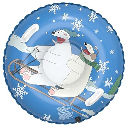 Inflatable Sledge, Heavy Duty Sports Accessories, Large PVC Snow Rings for Skiing – for Boys and Girls Family Sports Camping Outdoor Activities Park