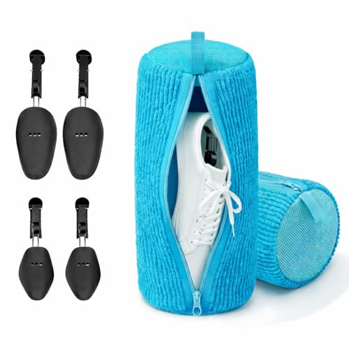 Indiluc Pack de 2 Bolsa para Lavar Zapatillas en Lavadora con 2 Pares de Hormas Incluidas – Bolsa Zapatillas Lavadora Resistente Que Evita Deformaciones y Protege el Calzado