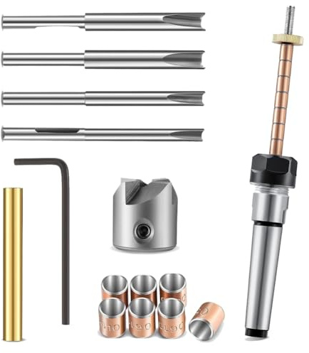 Ounfhtrttk Kit A Botte di Penna In Legno Che Gira A Penna per Trapano da 7 mm e Mandrino A Penna per Tornio In Legno