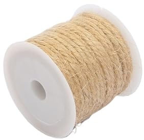 SNDISNV Cordel de Yute 5-15 m/Rollo, Cuerda arpillera, cáñamo for Fiestas, Bodas, envoltorios, Manualidades y decoración Floral para Manualidades,Envoltura