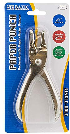 BAZIC Single Hole Paper Punch