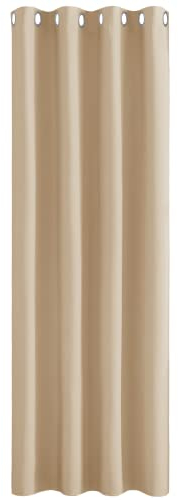 PONY DANCE Tenda Porta Interna per Salotto Eleganti Oscurante da Interno con Anelli Curtain per casa Soggiorno Moderne 1 Pannello L 140 x A 240 cm, Beige